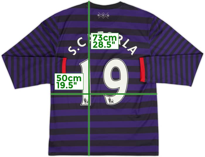 2012-13 Arsenal Away L/S Shirt S.Cazorla #19 - 6/10 - (M)