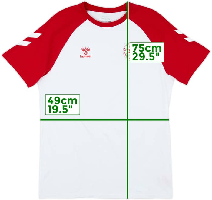 2022-23 Denmark Hummel Cotton Tee - 8/10 - (L)