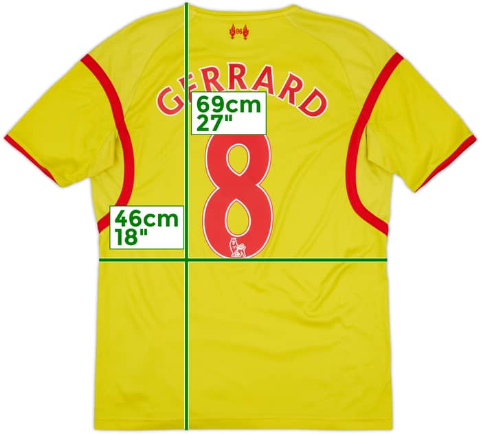 2014-15 Liverpool Away Shirt Gerrard #8 - 5/10 - (S)