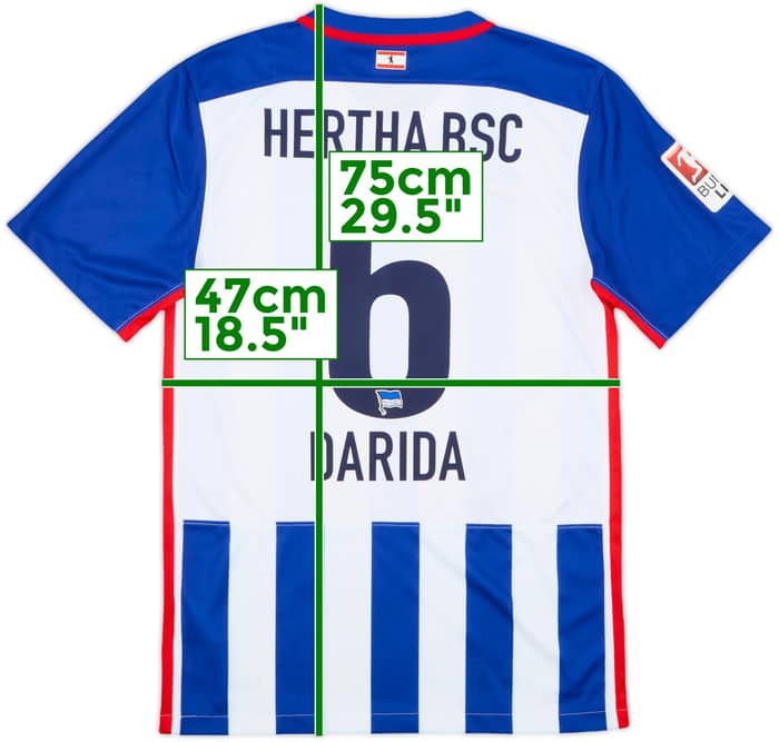 2017-18 Hertha Berlin Home Shirt Darida #6 - 8/10 - (S)