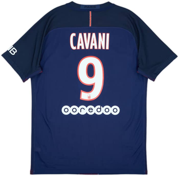 2016-17 Paris Saint-Germain Authentic Home Shirt Cavani #9 - 10/10 - (L)