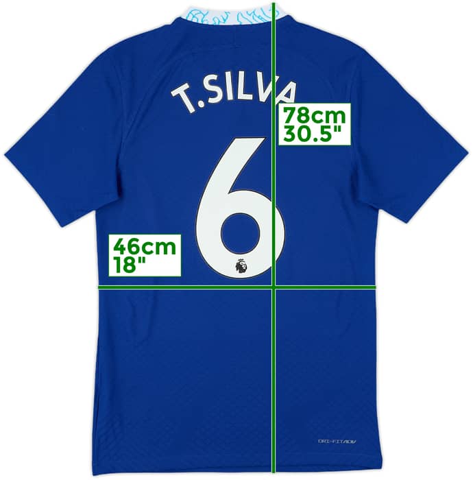 2022-23 Chelsea Authentic Home Shirt T.Silva #6 - 10/10 - (S)