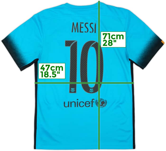 2015-16 Barcelona Third Shirt Messi #10 - 6/10 - (S)