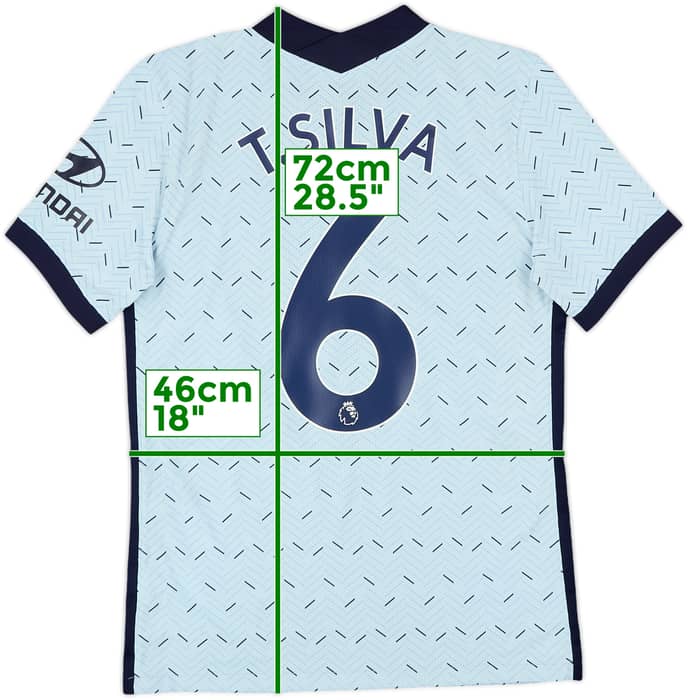 2020-21 Chelsea Authentic Away Shirt T.Silva #6 - 9/10 - (S)