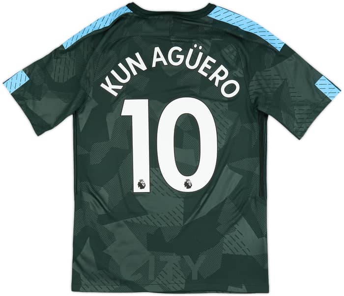 2017-18 Manchester City Third Shirt Kun Aguero #10 - 8/10 - (S)