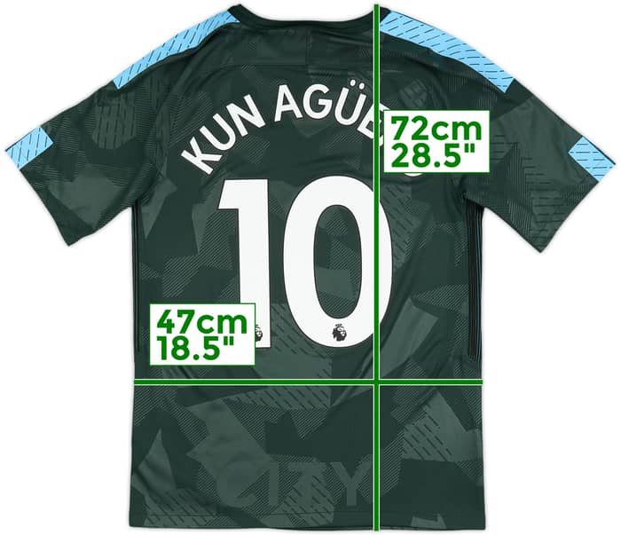 2017-18 Manchester City Third Shirt Kun Aguero #10 - 8/10 - (S)