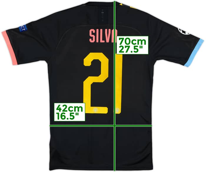 2019-20 Manchester City Away Shirt Silva #21 - 8/10 - (S)