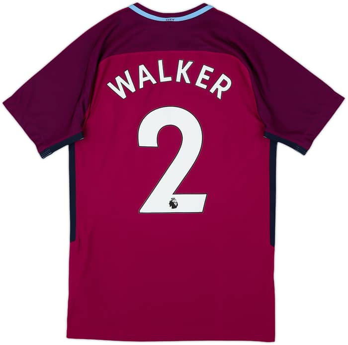 2017-18 Manchester City Authentic Away Shirt Walker #2 - 9/10 - (S)