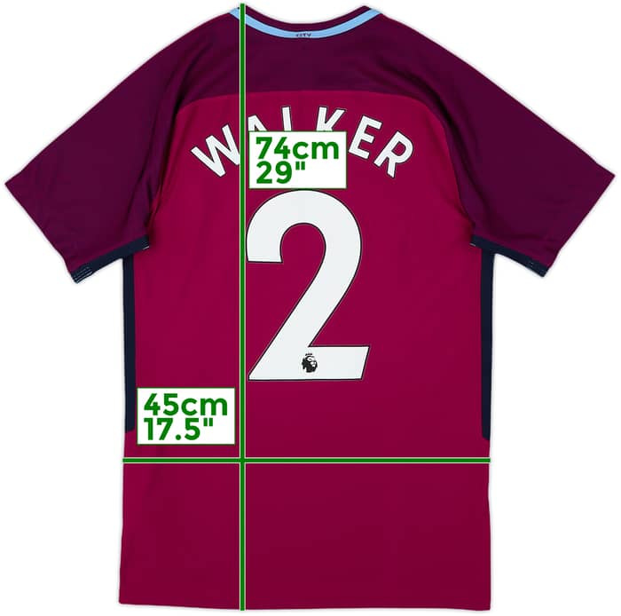 2017-18 Manchester City Authentic Away Shirt Walker #2 - 9/10 - (S)