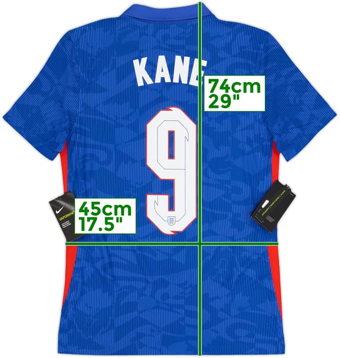 2020-21 England Authentic Away Shirt Kane #9 (S)