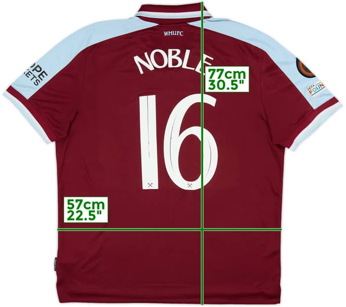 2021-22 West Ham Home Shirt Noble #16 - 6/10 - (XXL)
