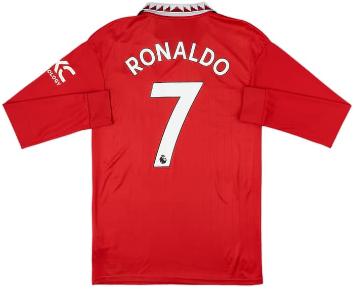 2022-23 Manchester United Home L/S Shirt Ronaldo #7 - 6/10 - (S)