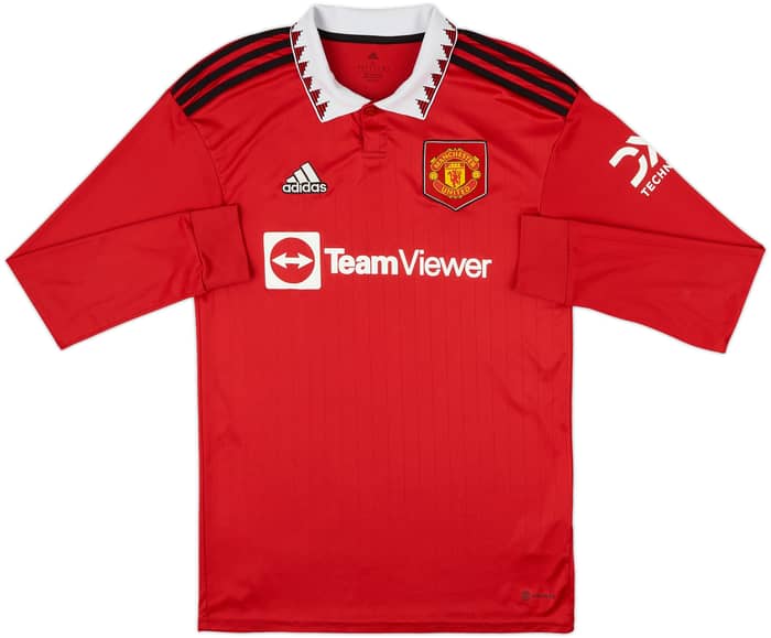 2022-23 Manchester United Home L/S Shirt Ronaldo #7 - 6/10 - (S)