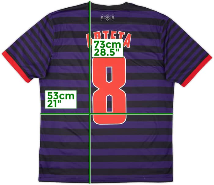 2012-13 Arsenal Away Shirt Arteta #8 - 7/10 - (L)