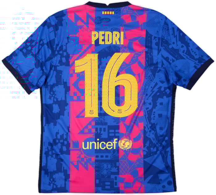 2021-22 Barcelona Third Shirt Pedri #16 - 10/10 - (L)