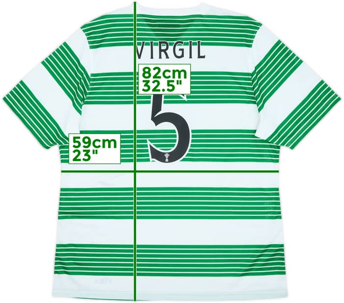2013-15 Celtic Player Issue Home Shirt Virgil #5 (XXL)