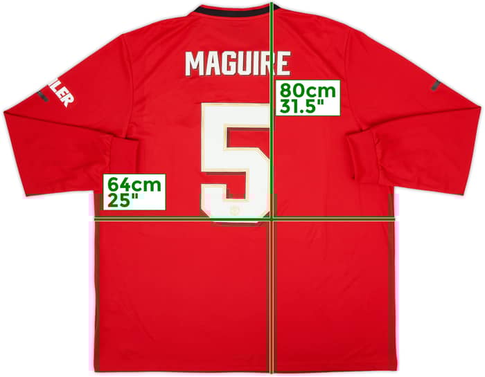 2019-20 Manchester United Home L/S Shirt Maguire #5 (XXL)