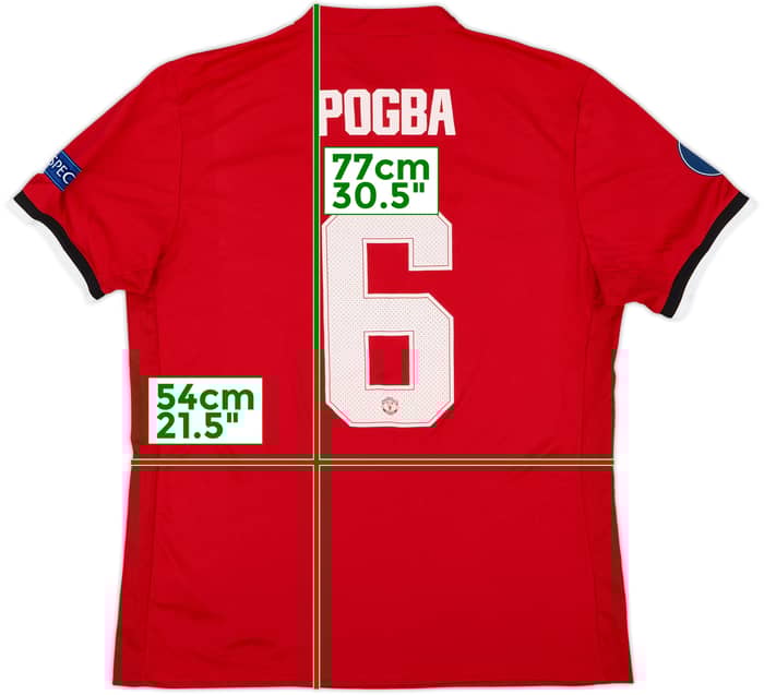 2017-18 Manchester United Home Shirt Pogba #6 (L)