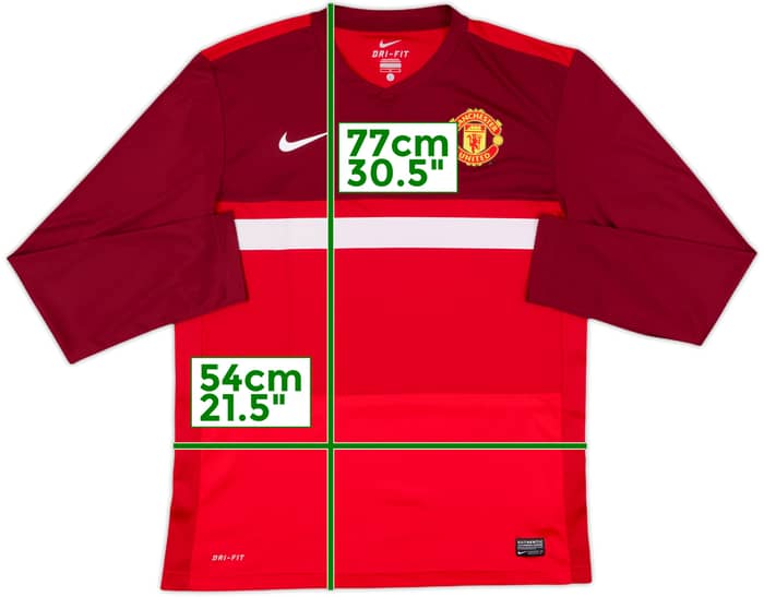 2011-12 Manchester United Nike Training L/S Shirt - 8/10 - (L)