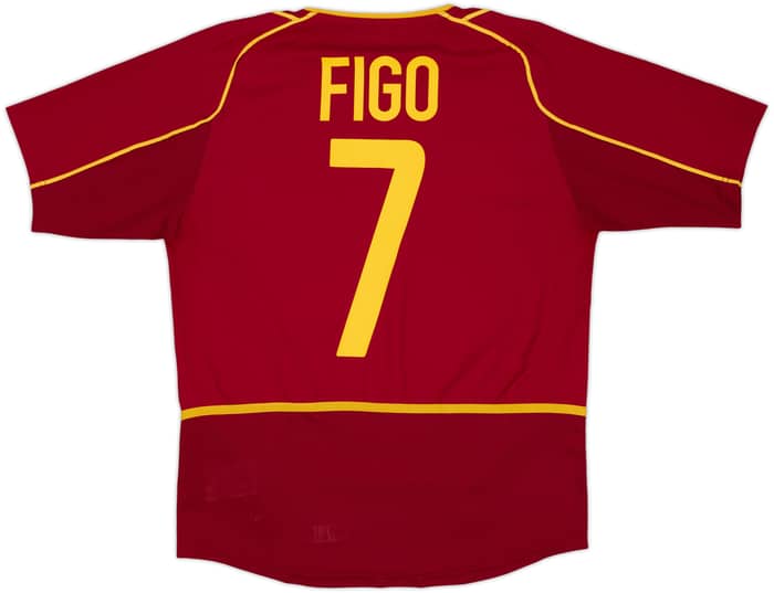 2002-04 Portugal Home Shirt Figo #7 - 8/10 - (XL.Boys)