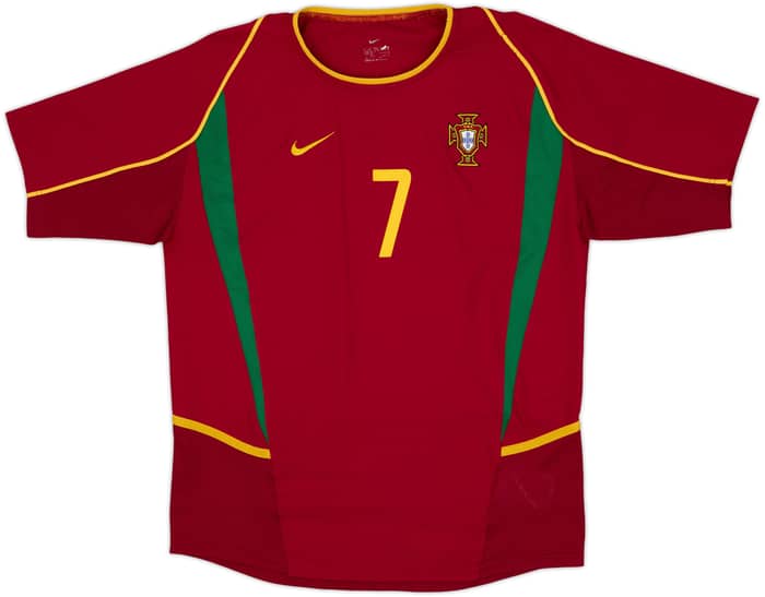 2002-04 Portugal Home Shirt Figo #7 - 8/10 - (XL.Boys)