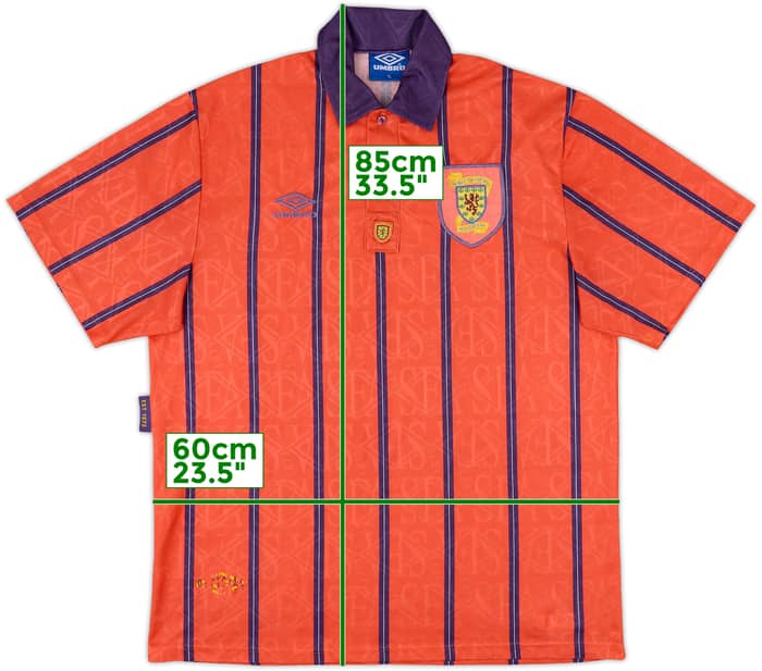 1993-95 Scotland Away Shirt - 8/10 - (XL)