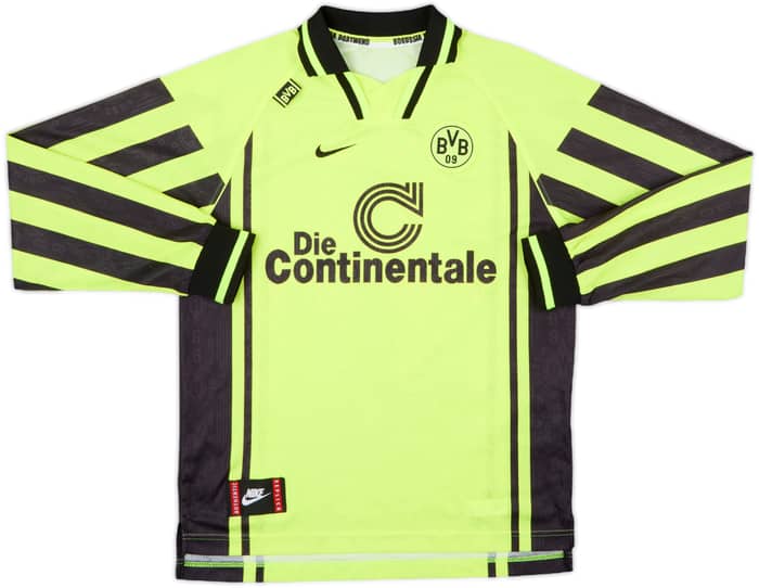 1996-97 Borussia Dortmund Home L/S Shirt - 8/10 - (XL.Boys)