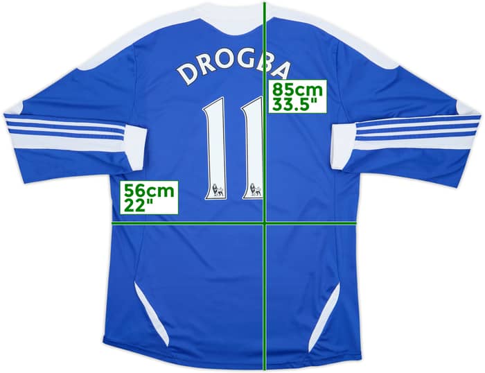 2011-12 Chelsea Home L/S Shirt Drogba #11 - 6/10 - (XXL)