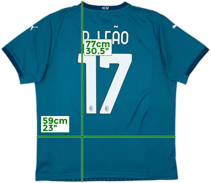 2020-21 AC Milan Third Shirt R.Leao #17 - 8/10 - (XL)