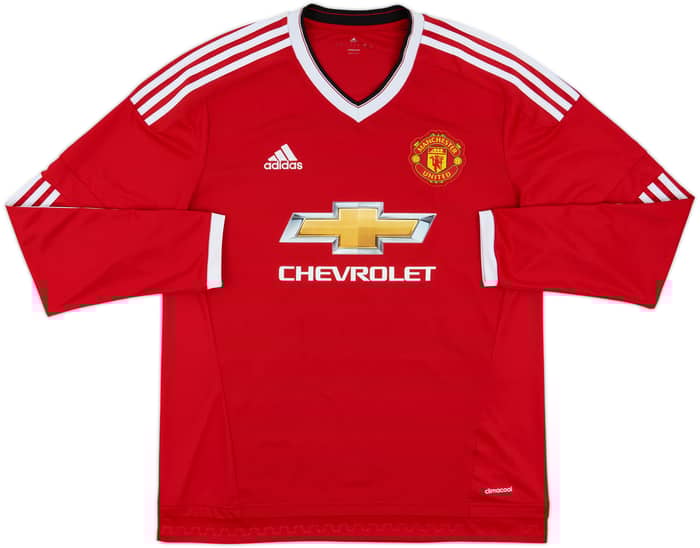 2015-16 Manchester United Home L/S Shirt Rooney #10 - 8/10 - (L)