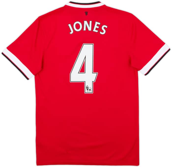 2014-15 Manchester United Home Shirt Jones #4 - 4/10 - (S)