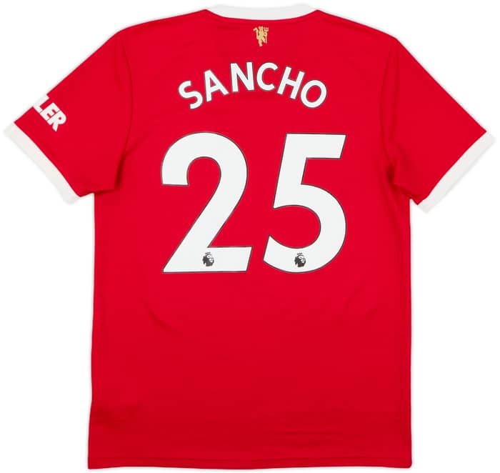 2021-22 Manchester United Home Shirt Sancho #25 - 7/10 - (M)