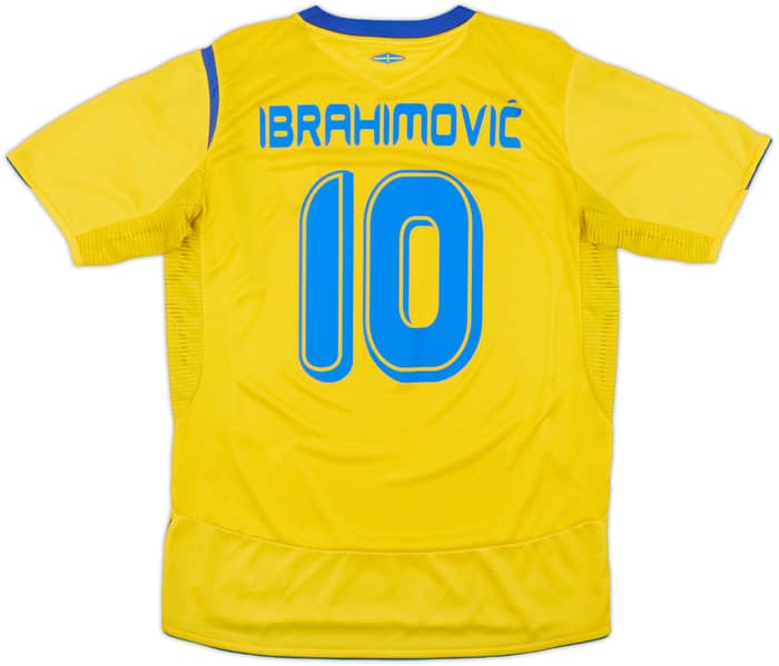 2005-06 Sweden Home Shirt Ibrahimovic #10 - 9/10 - (M)