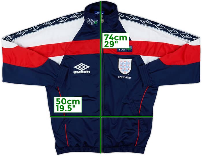 1998-00 England Umbro Track Jacket - 8/10 - (M)