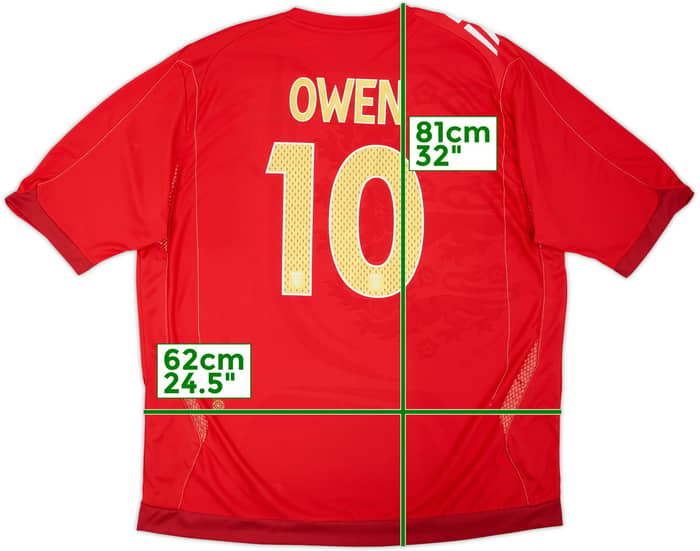 2006-08 England Away Shirt Owen #10 - 8/10 - (XXL)