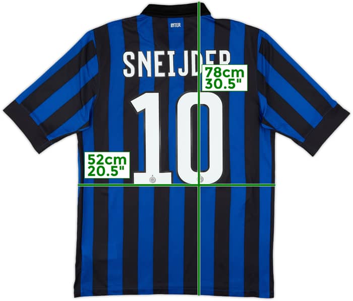 2011-12 Inter Milan Home Shirt Sneijder #10 - 8/10 - (M)