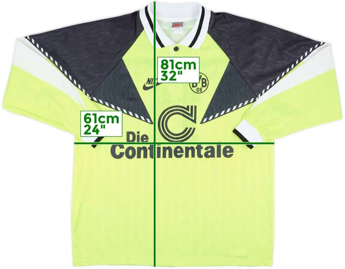 1990-91 Borussia Dortmund Home L/S Shirt #11 - 9/10 - (XL)