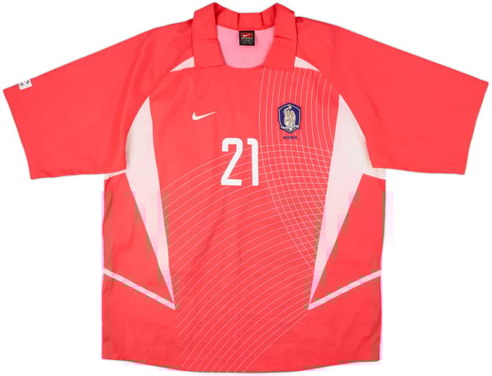 2002-03 South Korea Home Shirt J.S.Park #21 - 8/10 - (XL)