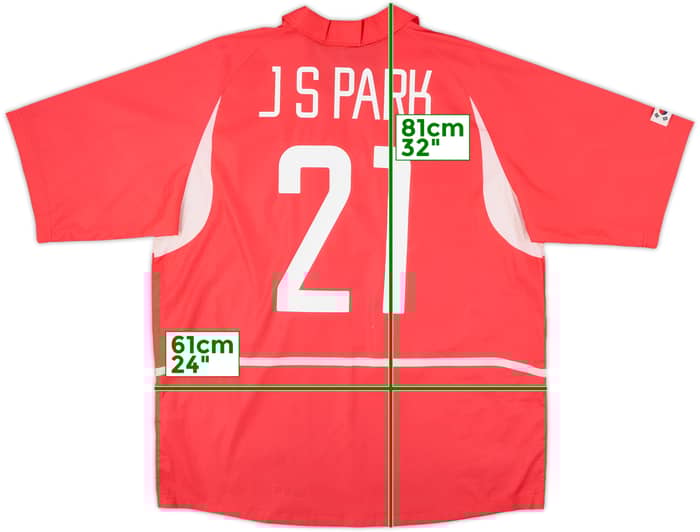 2002-03 South Korea Home Shirt J.S.Park #21 - 8/10 - (XL)