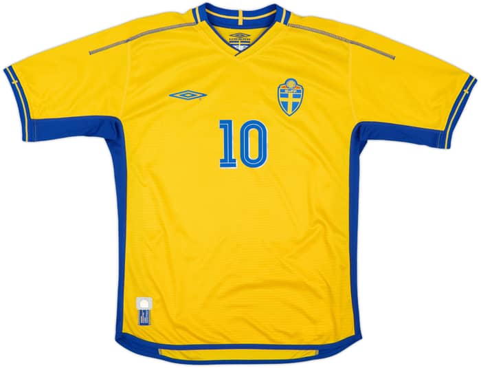 2003-04 Sweden Home Shirt Ibrahimovic #10 - 7/10 - (M)