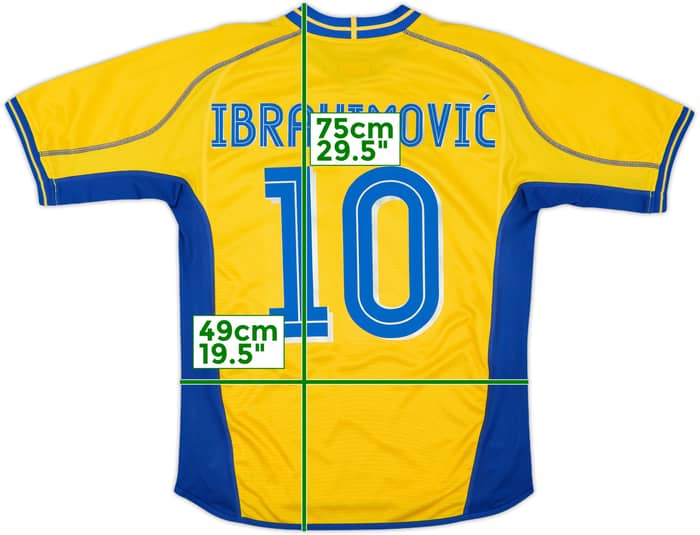 2003-04 Sweden Home Shirt Ibrahimovic #10 - 7/10 - (M)
