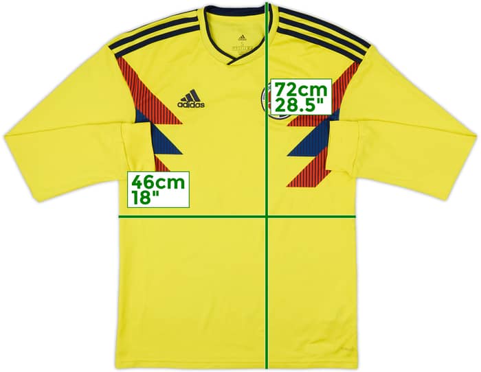 2018-19 Colombia Home L/S Shirt - 6/10 - (S)