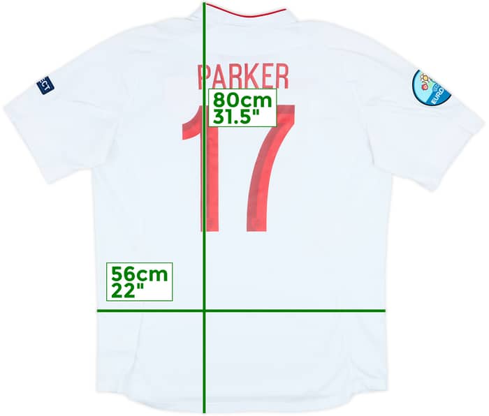 2012-13 England Home Shirt Parker #17 - 9/10 - (XL)