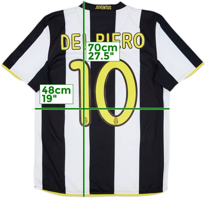 2008-09 Juventus Home Shirt Del Piero #10 - 7/10 - (S)