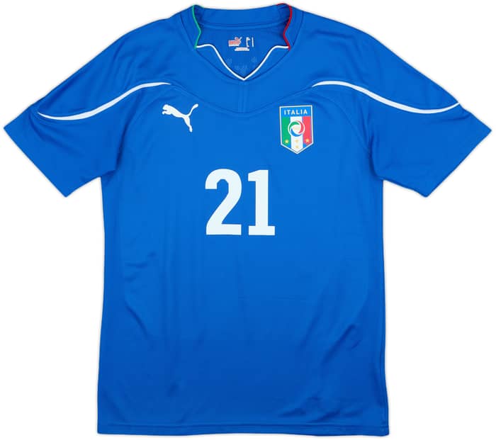 2010-12 Italy Basic Home Shirt Pirlo #21 - 10/10 - (S)
