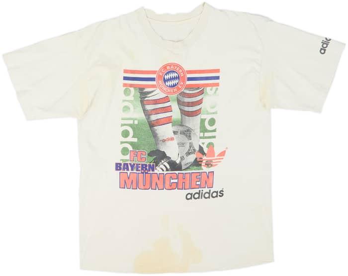 1995-96 Bayern Munich adidas Graphic Tee - 4/10 - (XL)