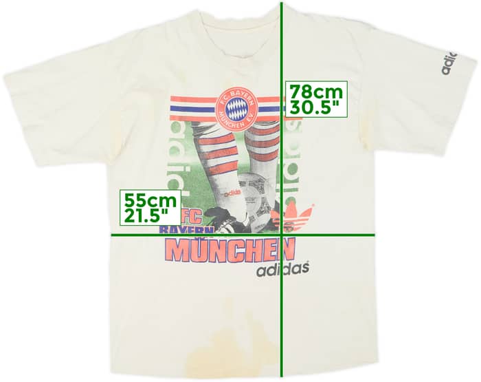 1995-96 Bayern Munich adidas Graphic Tee - 4/10 - (XL)