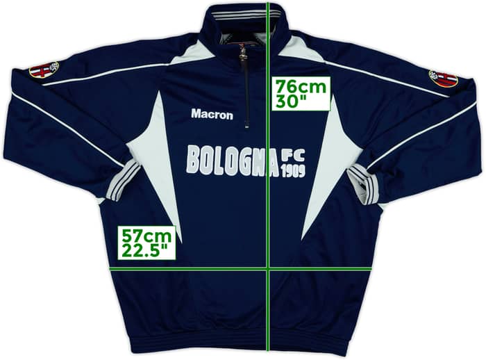 2003-04 Bologna Macron 1/4 Zip Drill Top - 8/10 - (XL)