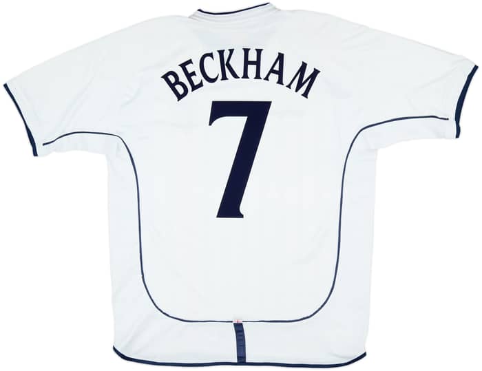 2001-03 England Home Shirt Beckham #7 - 8/10 - (XL)