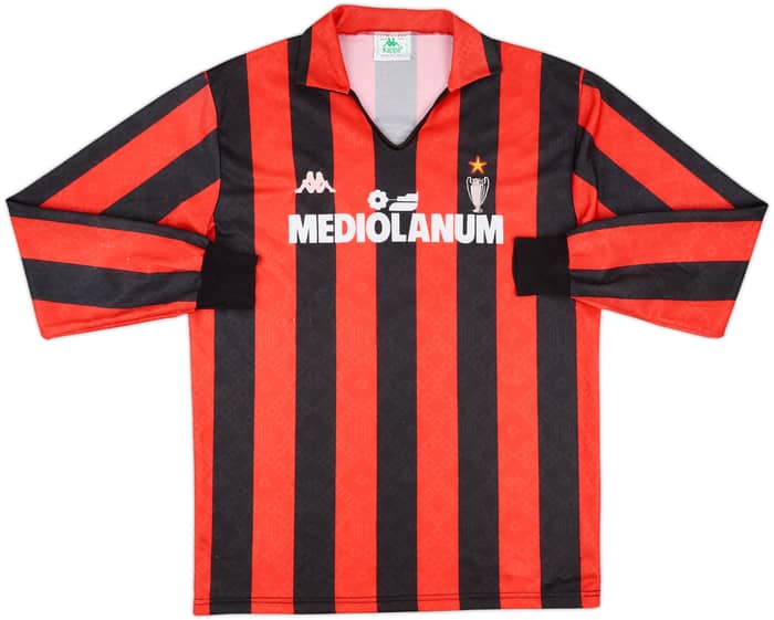 1989-90 AC Milan Match Issue Home L/S Shirt #4